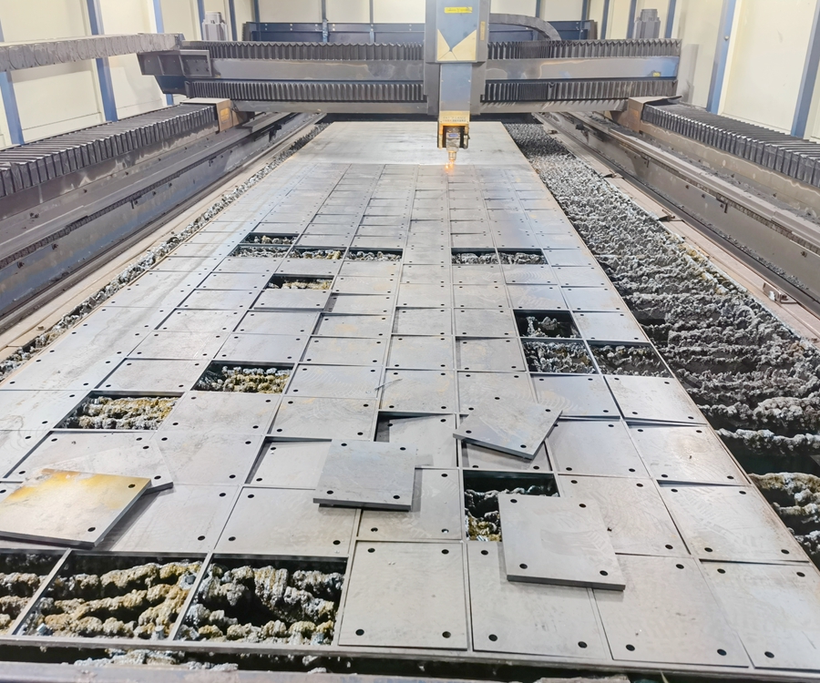 激光切割厚铁板